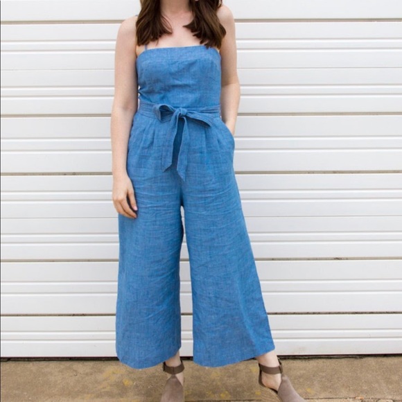 J Crew chambray jumpsuit - Picture 1 of 4